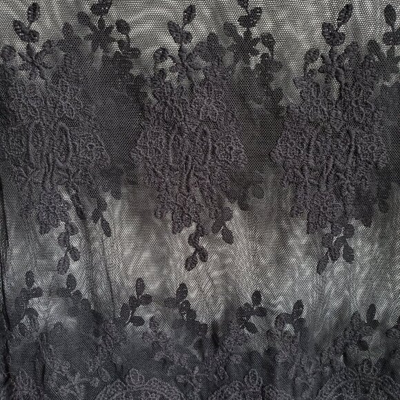 Forever 21 black embroidered mesh blouse - Picture 3 of 5